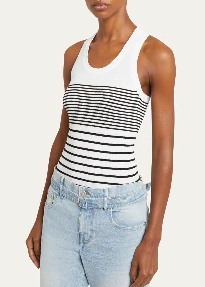Roberts Stripe Ribbed Matte Tank Top