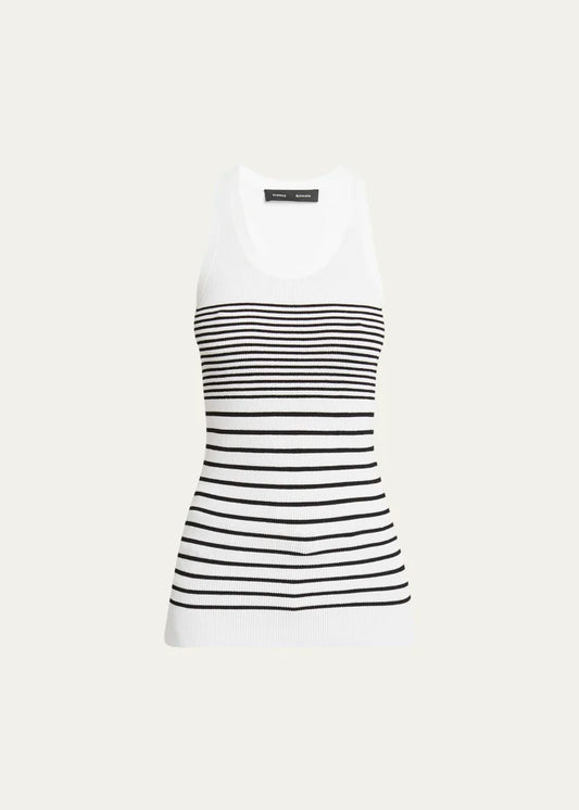 Roberts Stripe Ribbed Matte Tank Top