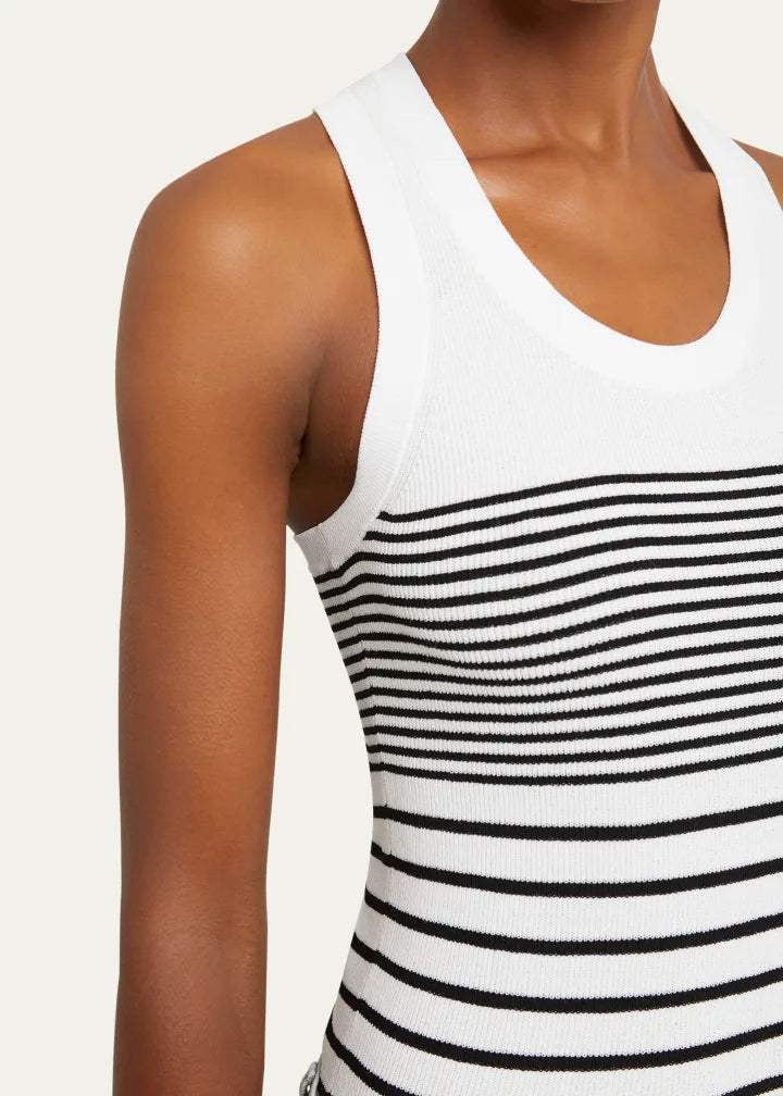 Roberts Stripe Ribbed Matte Tank Top