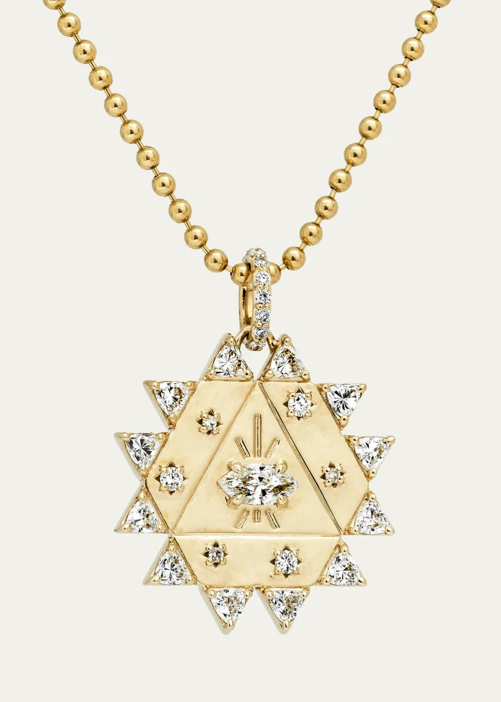 Alchemy Mega Sun Transformation Pendant Necklace with Diamonds
