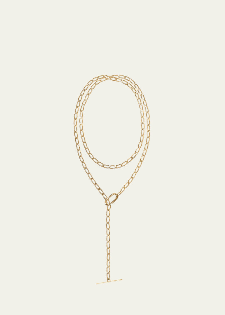 Gold Biography Wrap Toggle Lariat