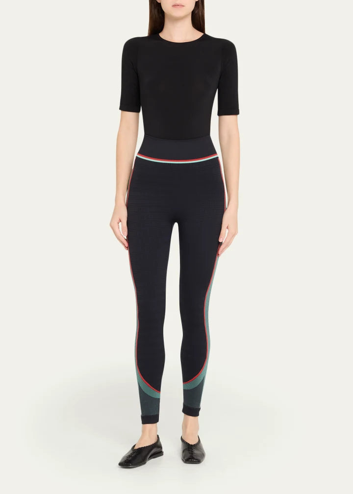 Check Jacquard Seamless Leggings