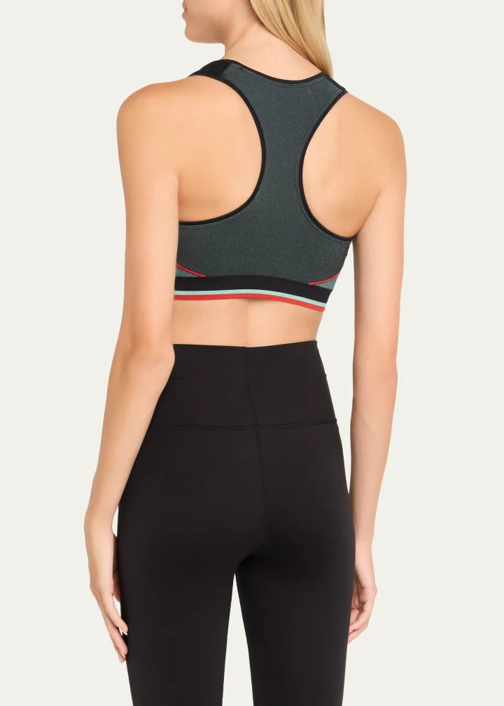 CASABLANCA Check Jacquard Seamless Sports Bra