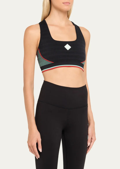 CASABLANCA Check Jacquard Seamless Sports Bra