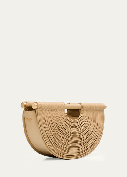 Lou Draped Leather Clutch Bag