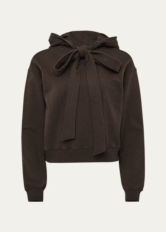 Tied Bow Cotton Hoodie