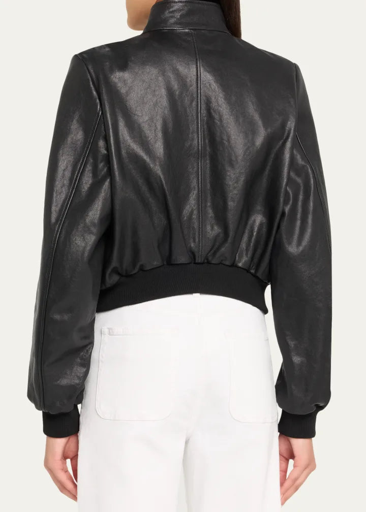 The Leather Harrington Bomber Jacket