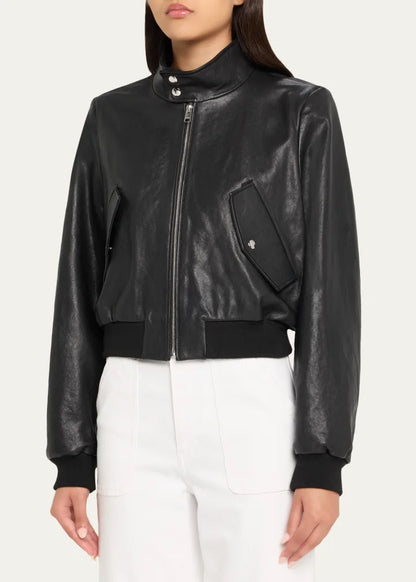 The Leather Harrington Bomber Jacket