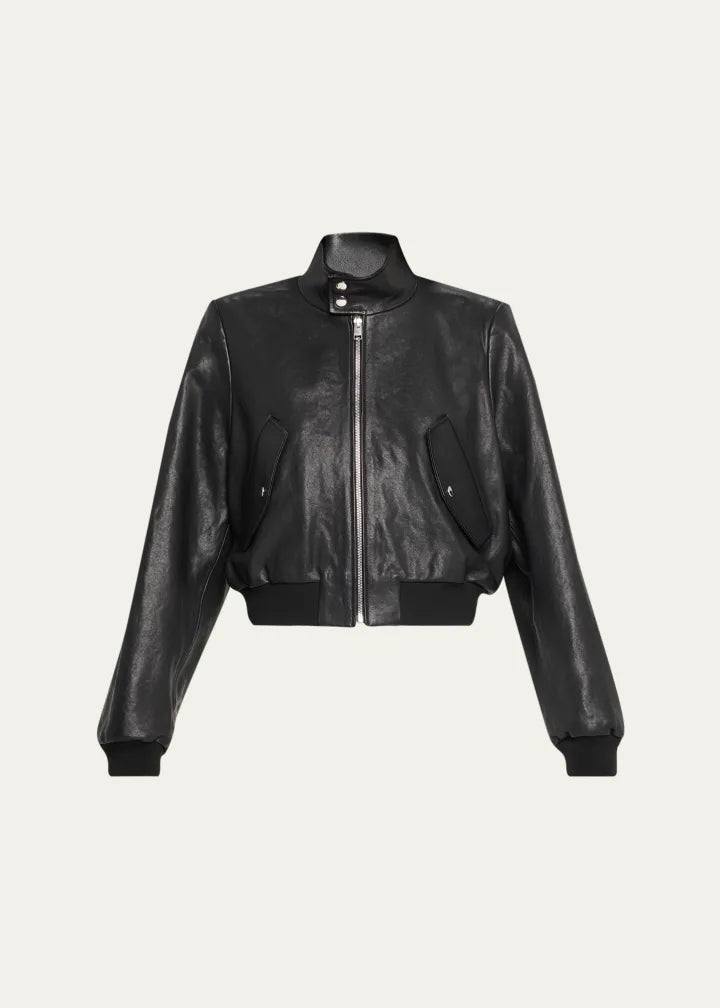 The Leather Harrington Bomber Jacket