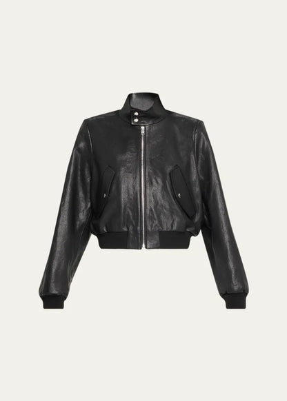 The Leather Harrington Bomber Jacket