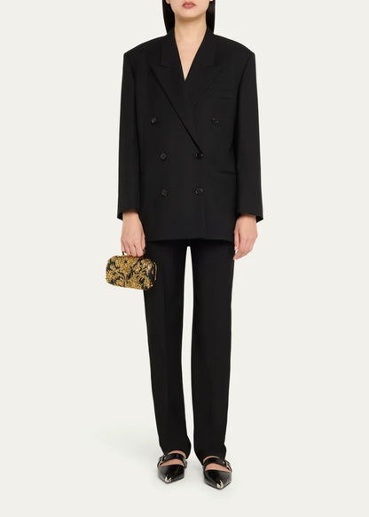 Skull Four Ring Embellished Clutch Bag