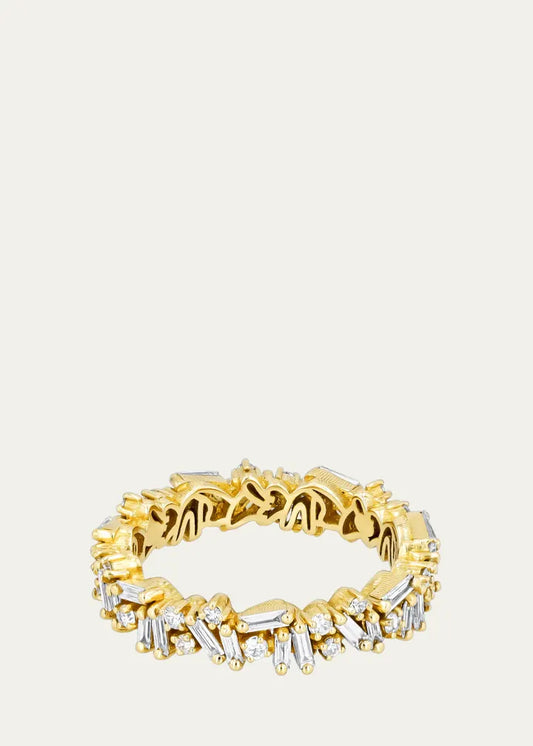 Icon Eternity Band with White Diamond Baguettes and Rounds