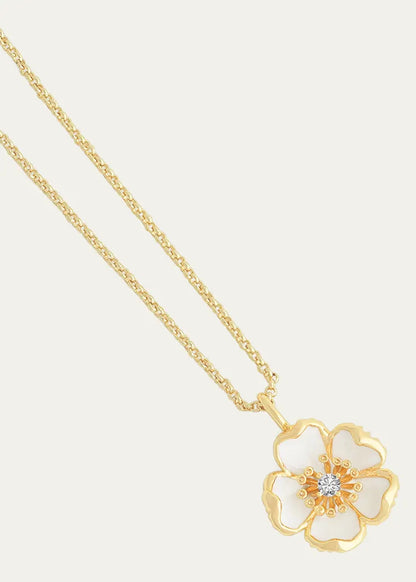 Wildflowers Enameled Pendant Necklace