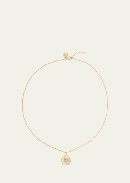 Wildflowers Enameled Pendant Necklace