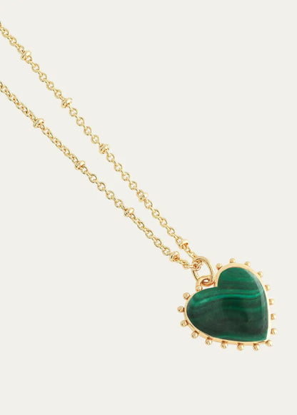 Heart Stone Pendant Necklace