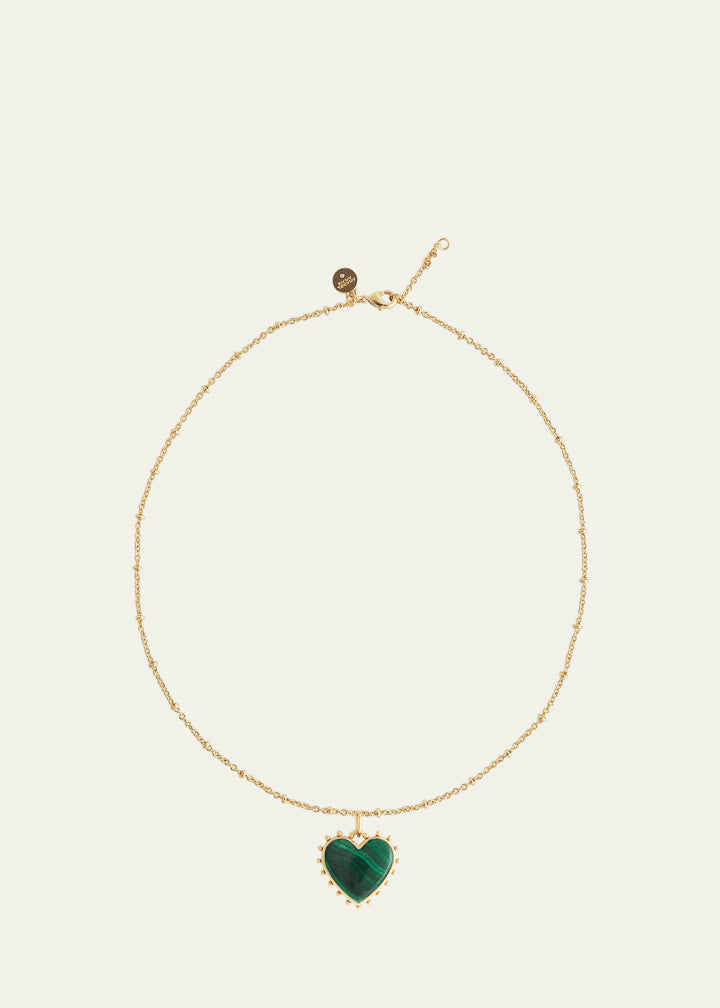 Heart Stone Pendant Necklace