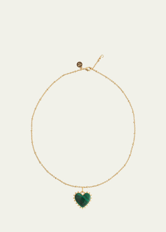 Heart Stone Pendant Necklace