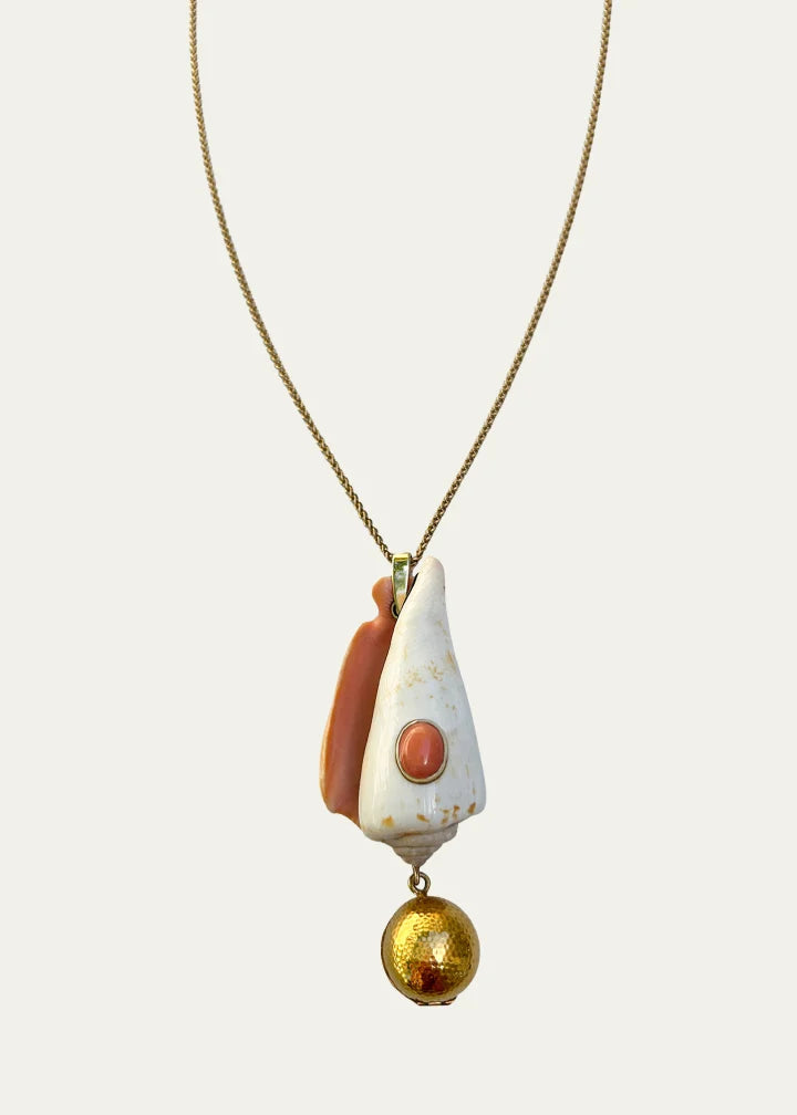 Shell and Coral Keepsake Necklace
