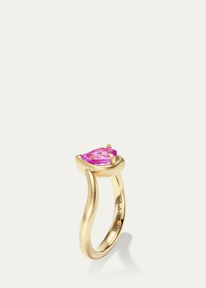 BB Thelma Power Pinky Ring in Pink Sapphire