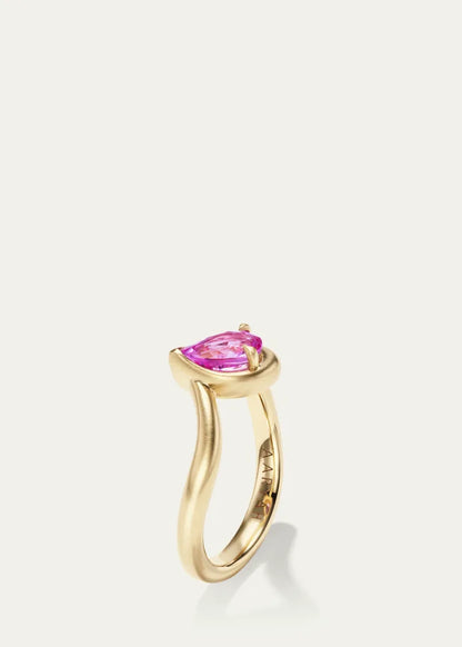 BB Thelma Power Pinky Ring in Pink Sapphire