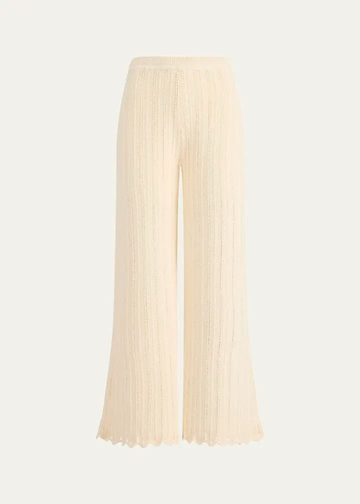 Altuzarra Petey Knit Scalloped Wide-Leg Pants