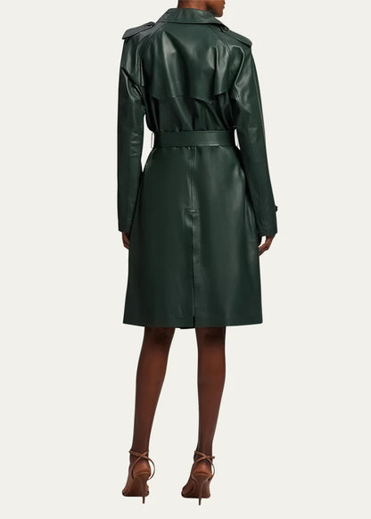 Niles Leather Trench Coat