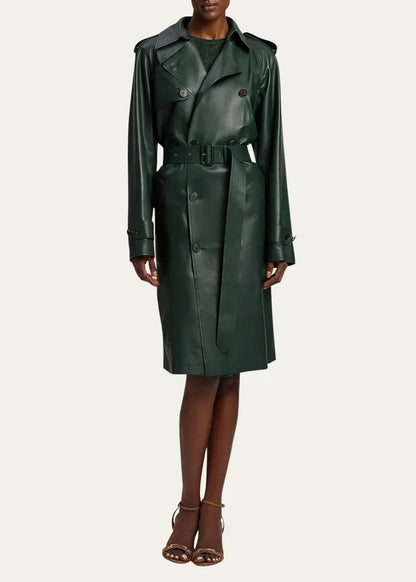 Niles Leather Trench Coat