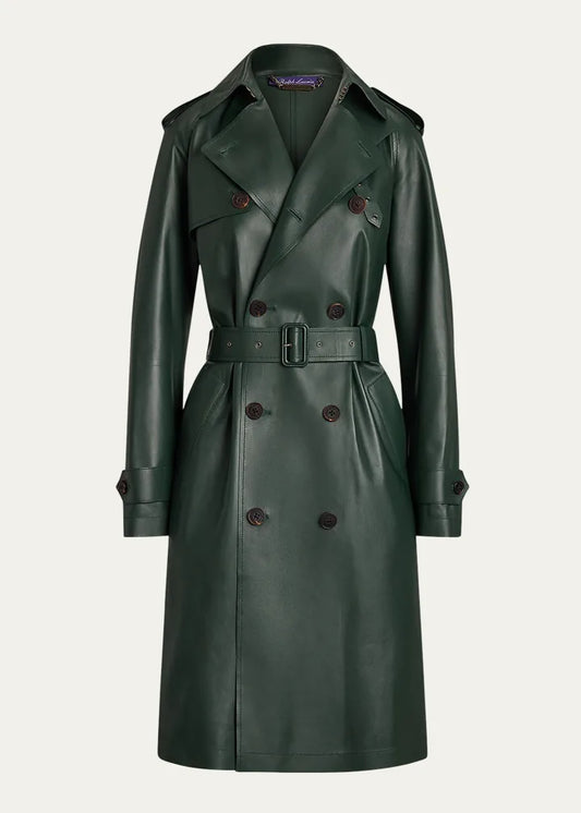 Niles Leather Trench Coat