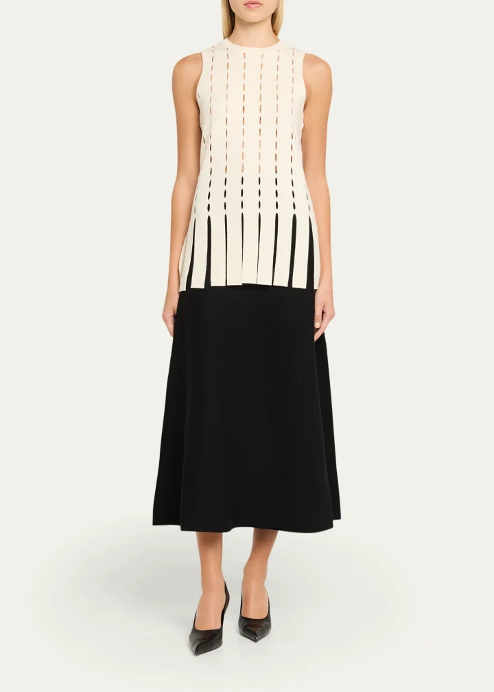 Eddie Sleeveless Cutout Merino Wool Top