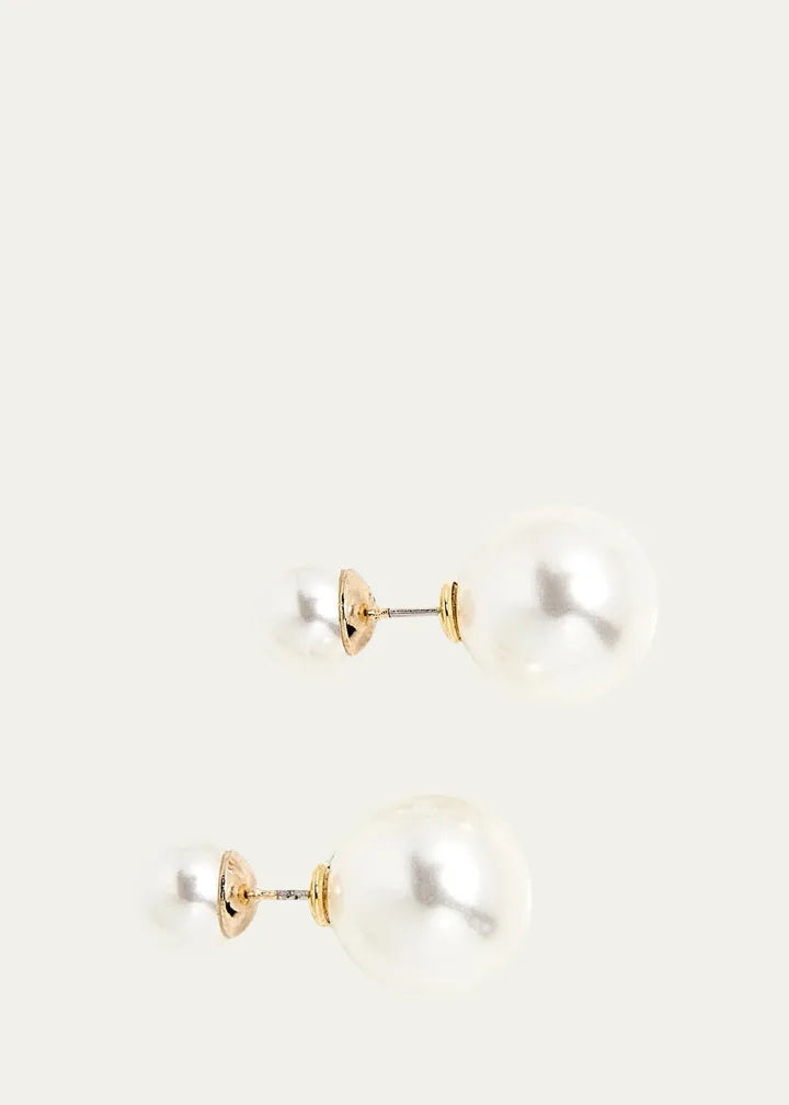 Double Ball Pearly Earrings