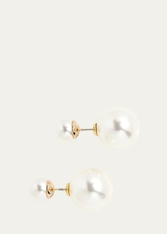 Double Ball Pearly Earrings