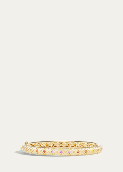 Bliss Bangle with Multicolor Sapphires and White Diamonds