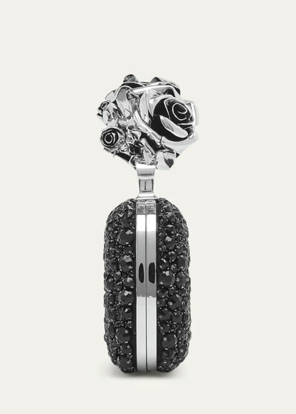 Rose Sculptural Crystal-Encrusted Clutch Bag