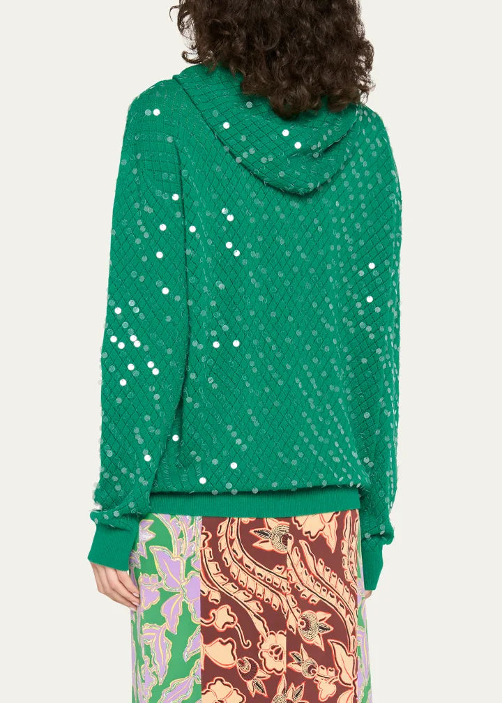 x Henry Zankov Marco Sequin Pointelle Knit Hoodie