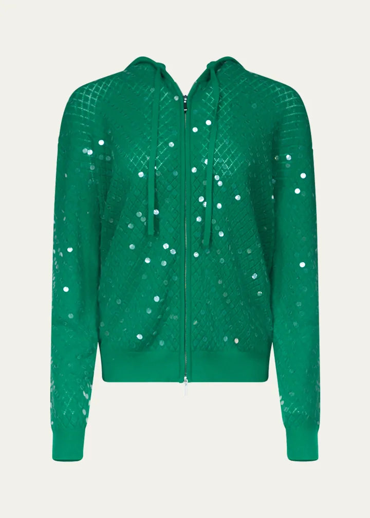 x Henry Zankov Marco Sequin Pointelle Knit Hoodie