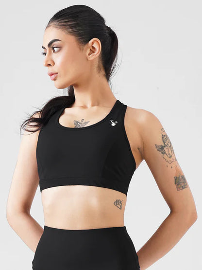 Athletic Non Padded Sports Bra in Brown