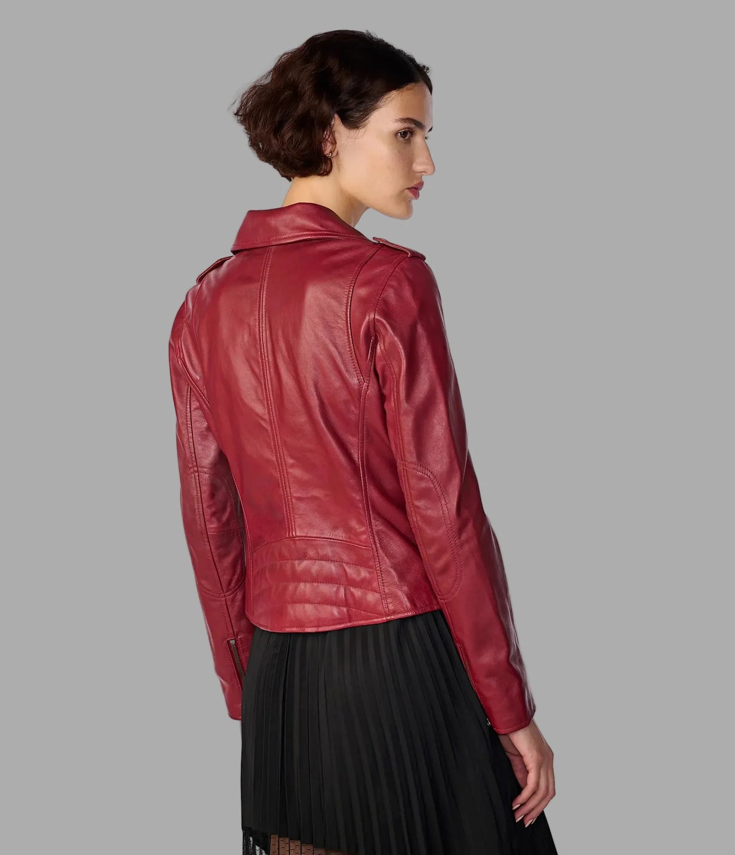 Madeline Asymmetrical Leather Jacket