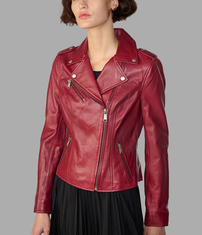 Madeline Asymmetrical Leather Jacket
