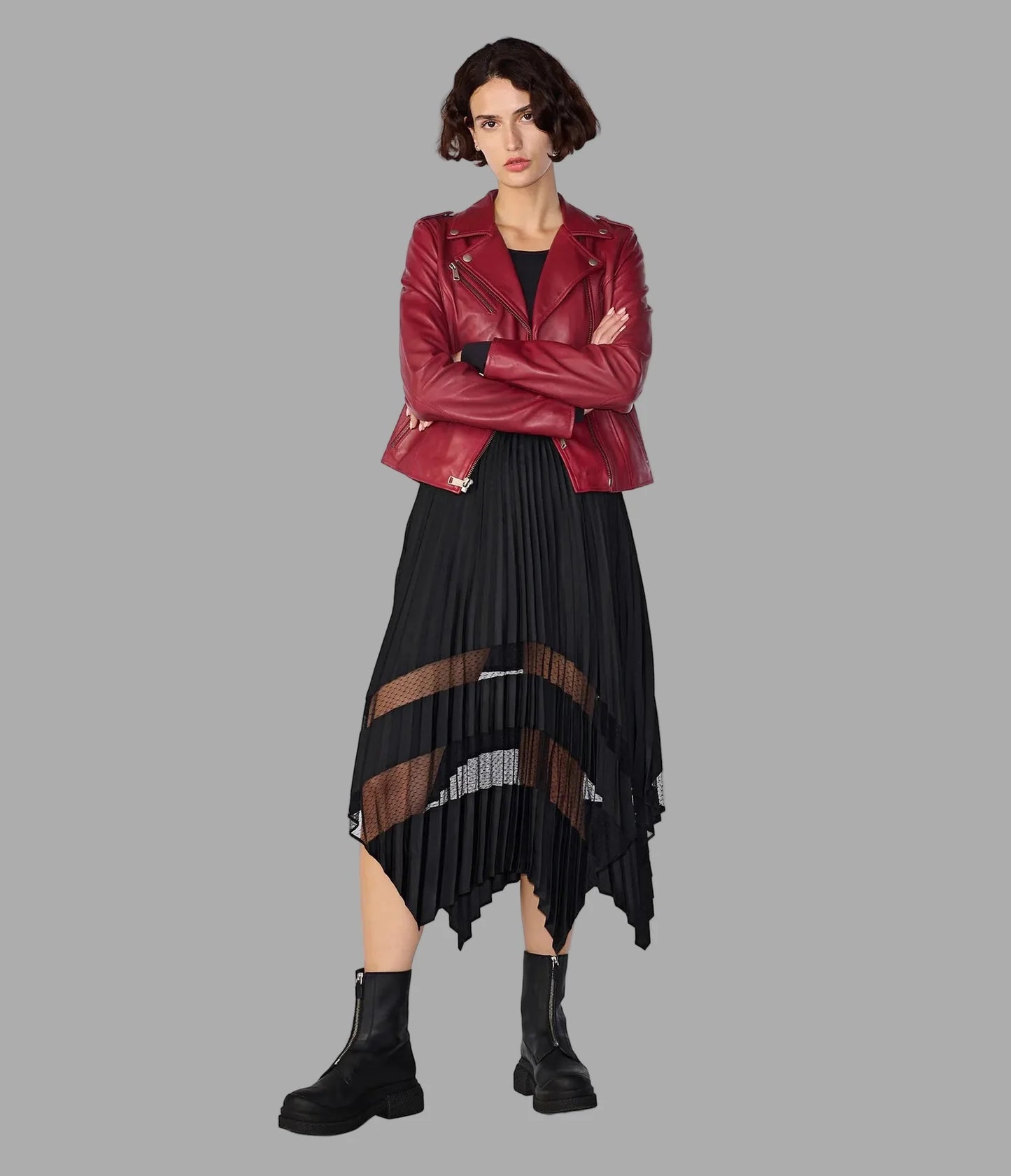 Madeline Asymmetrical Leather Jacket