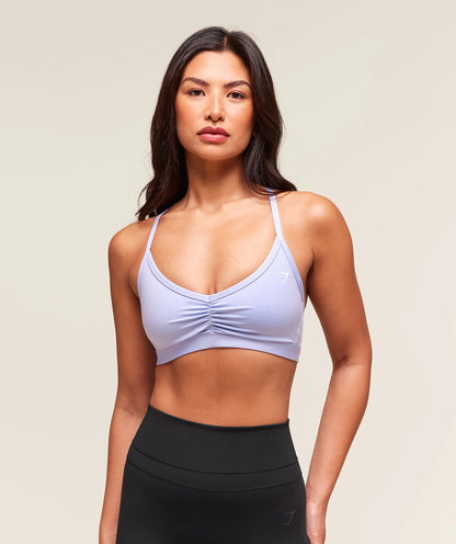 Ruched Strappy Sports Bra